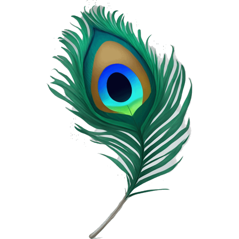 a peacock feather with a eye inside emoji