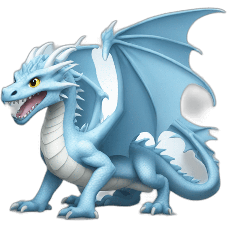 pale blue and white dragon emoji