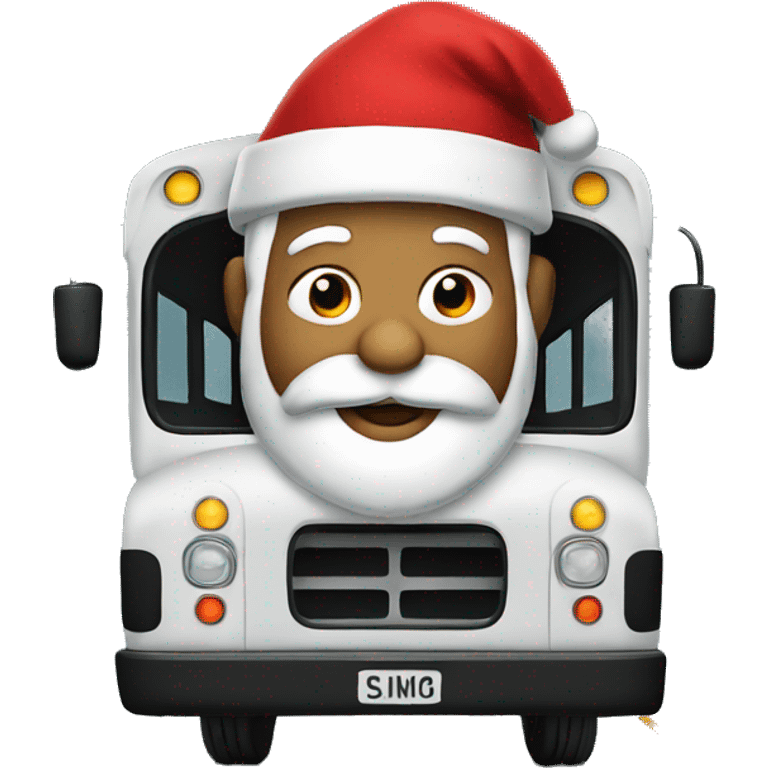 Santa in a bus  emoji