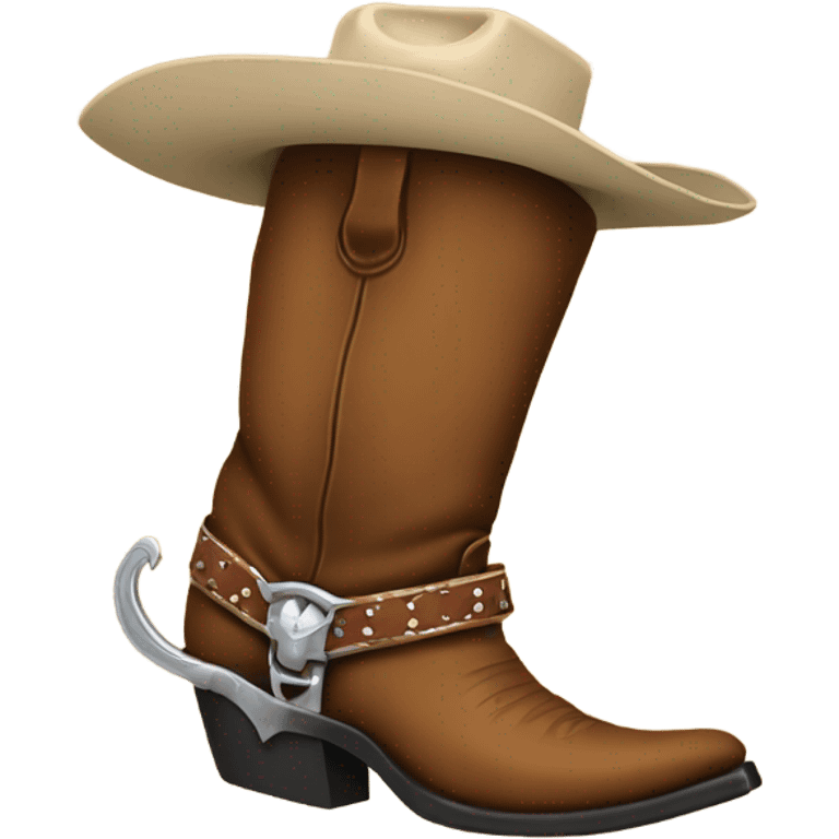 Cowboy boot with spur emoji