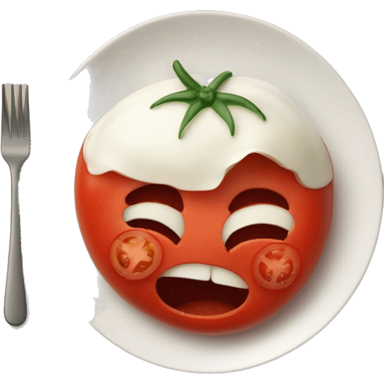 Tomato Mozzarella on a Plate emoji