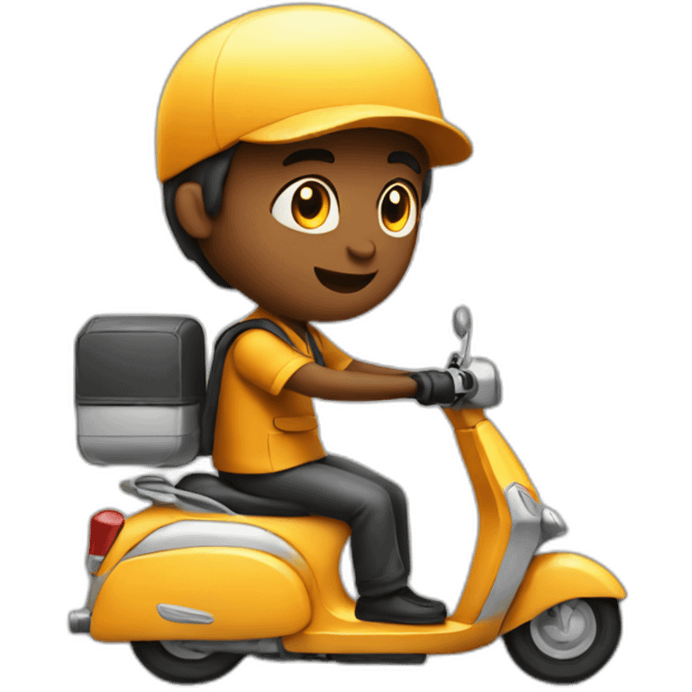 Food Delivery boy on scooter emoji