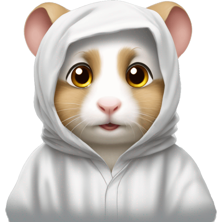 Arab white thobe costume male hamster emoji