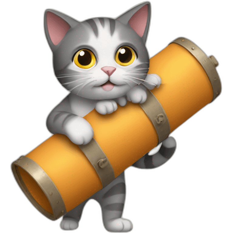 Cat carrying a cylinder  emoji