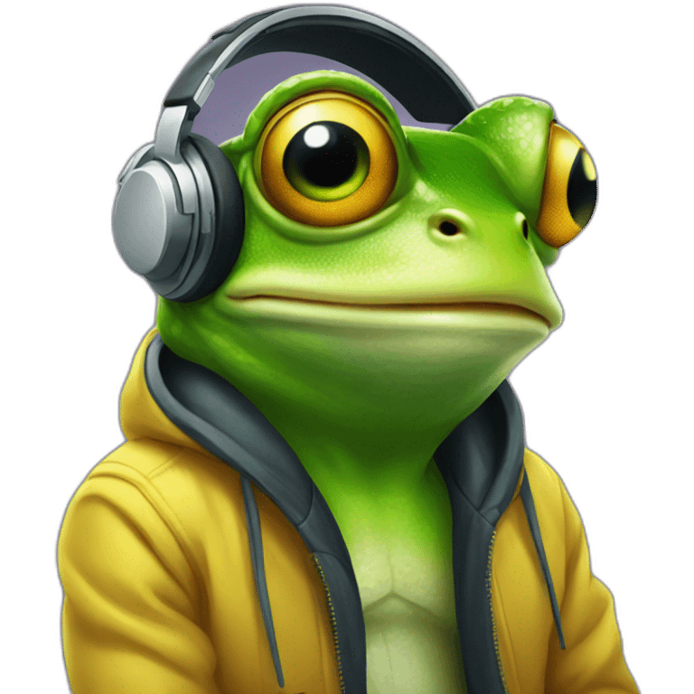 dj frog emoji