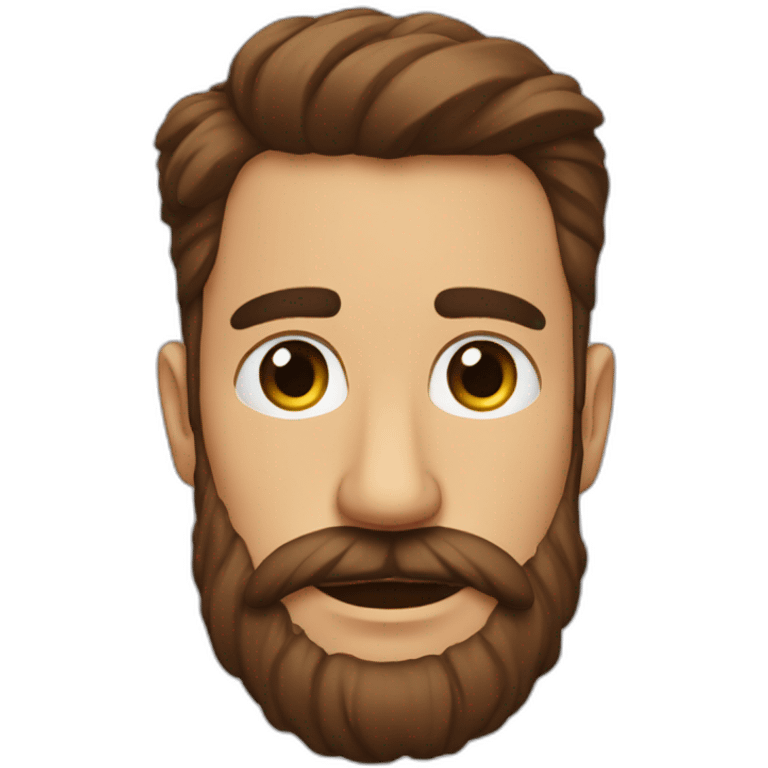 Pelado barba y anteojos emoji