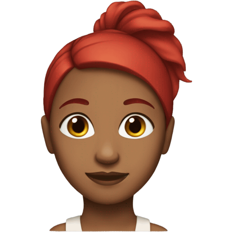 brown girl with red ponytail emoji