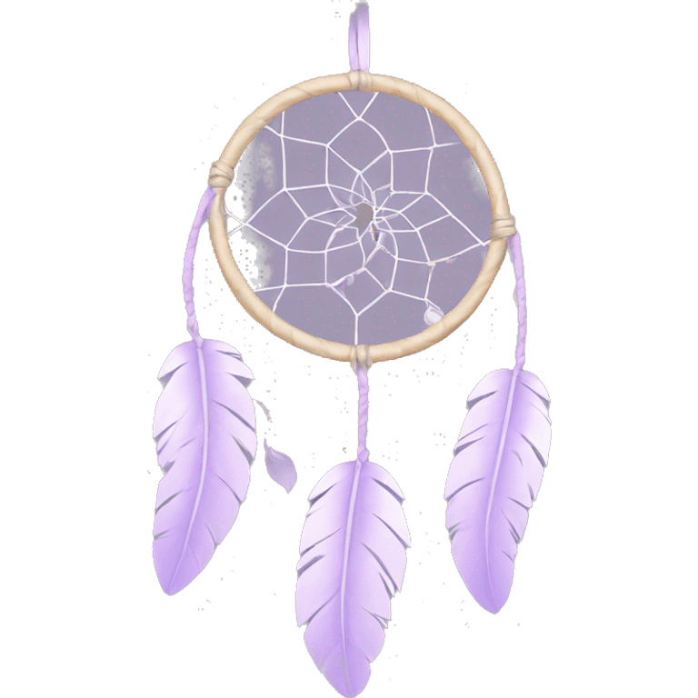 Pastel lilac dreamcatcher emoji