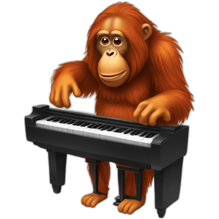 orang outan joue du piano emoji