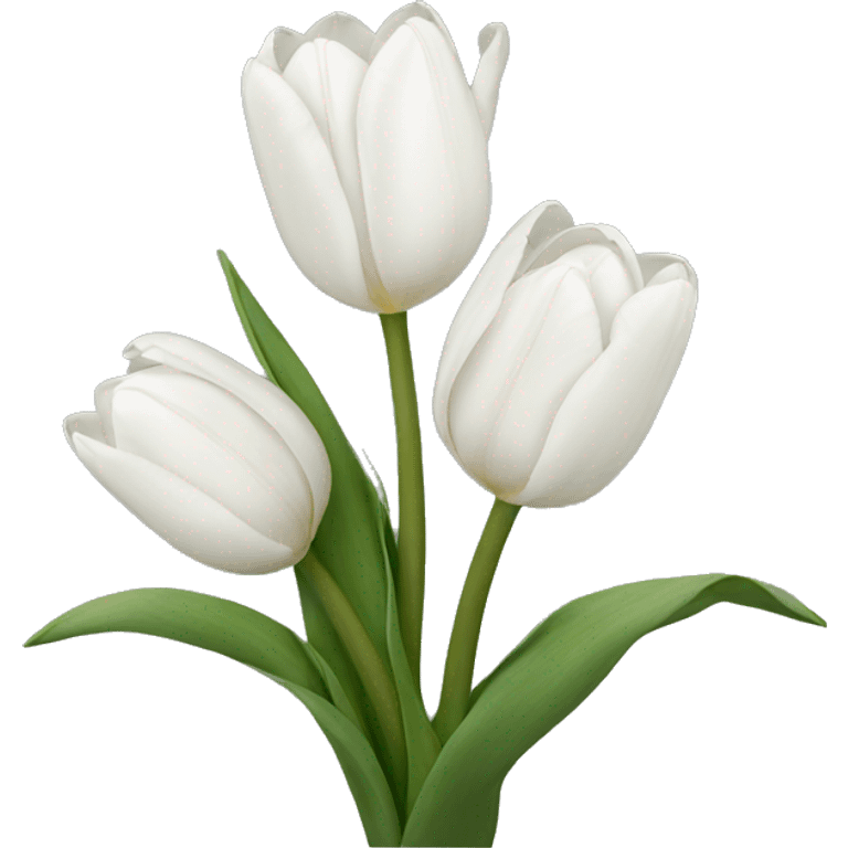 White tulips emoji