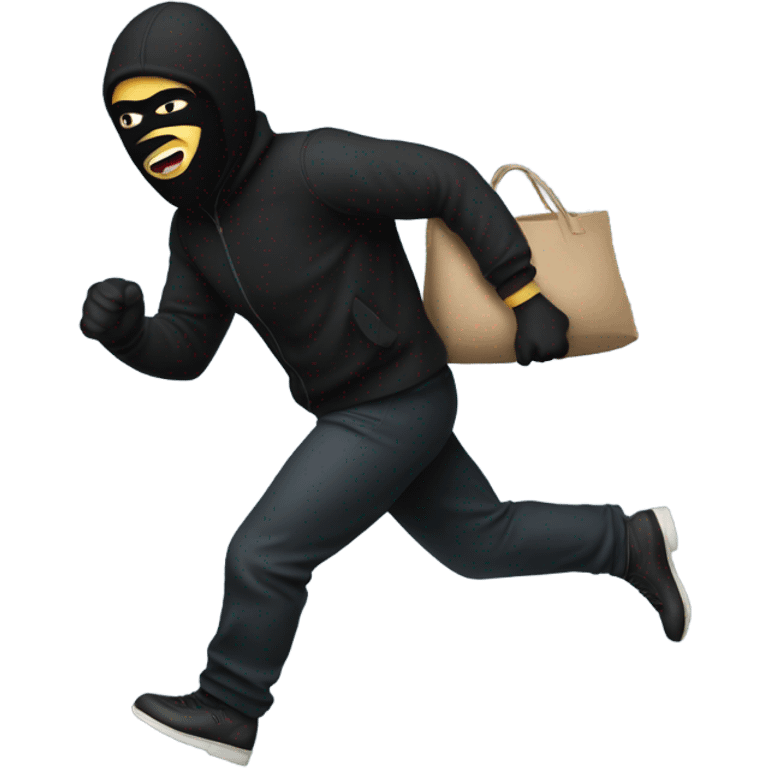 Robber runs  emoji