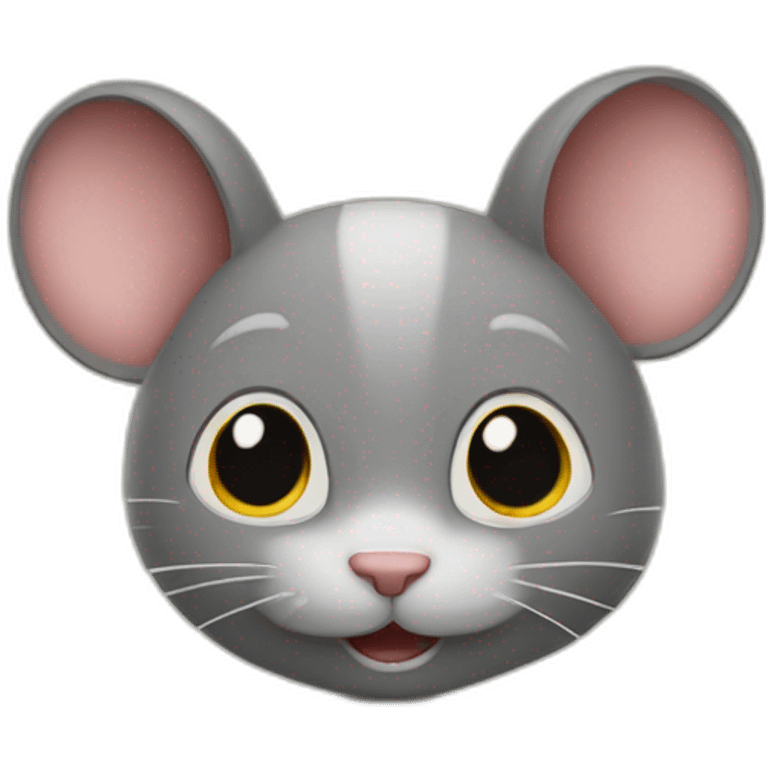 Chat avec une souris emoji