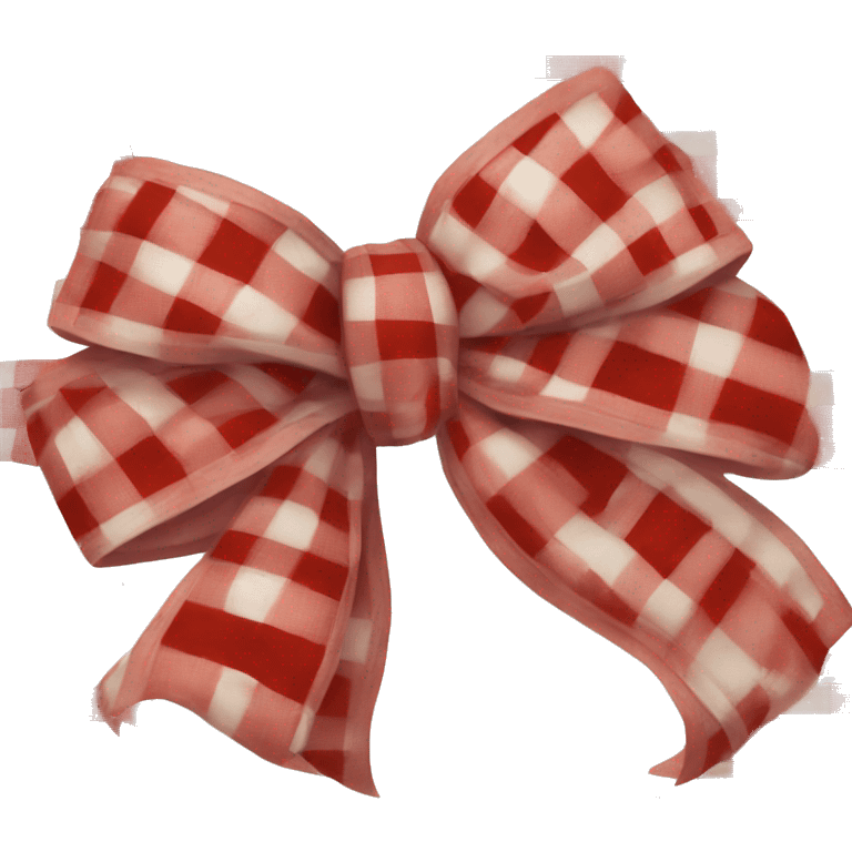 white red plaid bow ribbon emoji