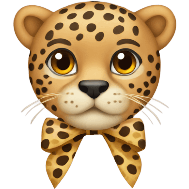 Cheetah bow emoji