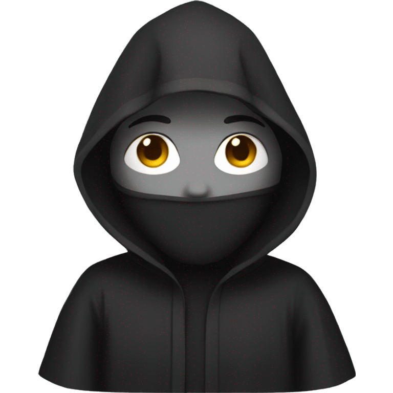 person with no face wearing blsck robe emoji