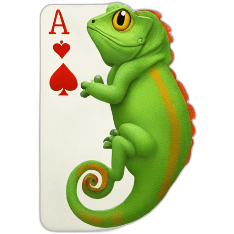 Caméléon play cards emoji