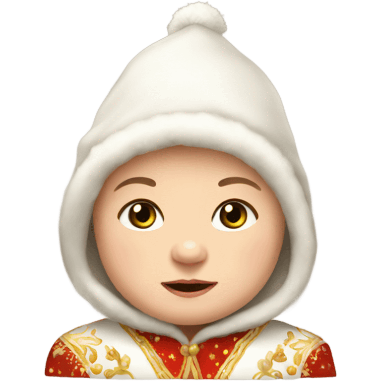 Russian baby in new year costume emoji