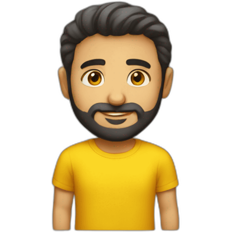 Armenian guy with a yellow T-shirt emoji