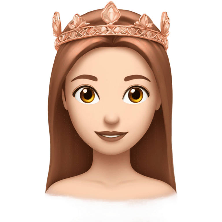 Rose gold diadema emoji