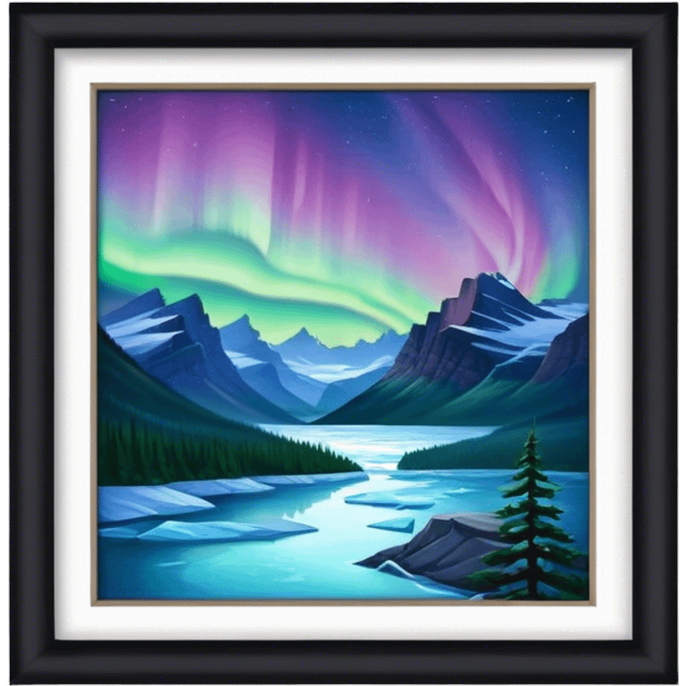 glacier national park northern lights emoji