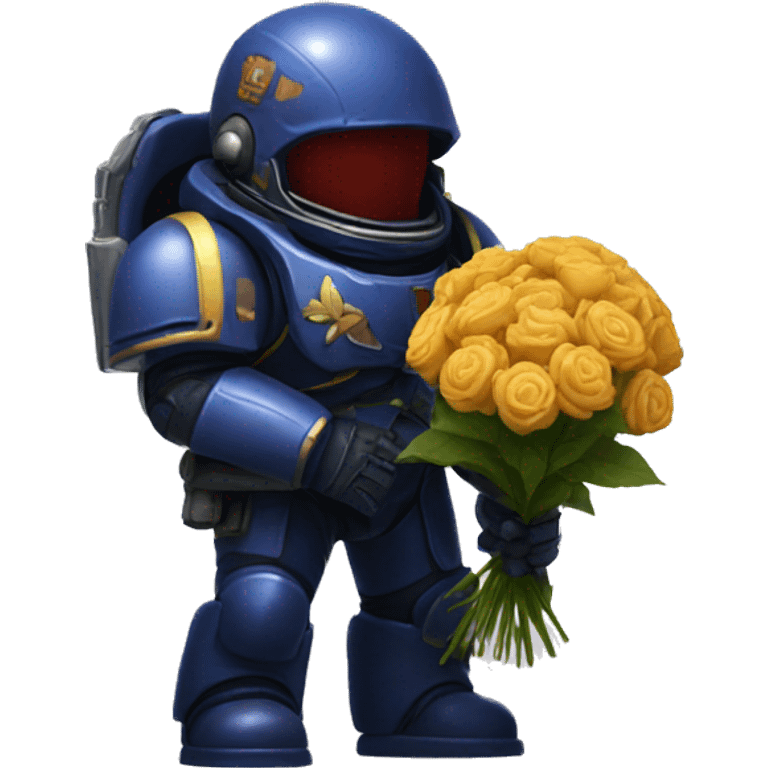 spacemarine holding flowers  emoji