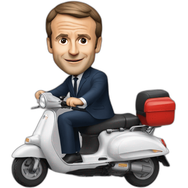 Emmanuel macron en scooter emoji