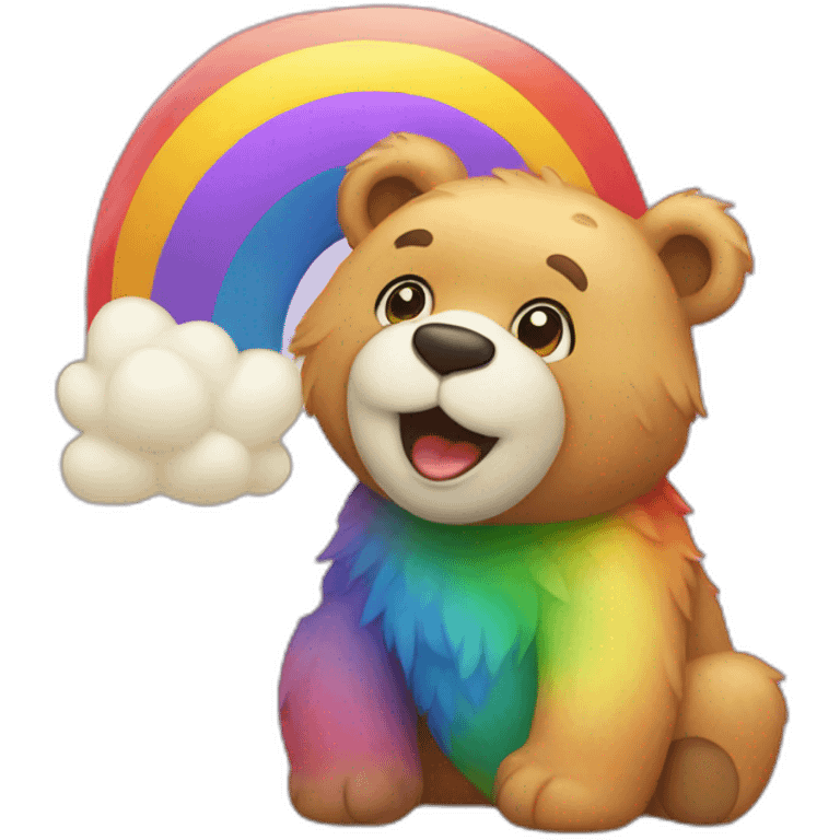 Rainbow bear emoji