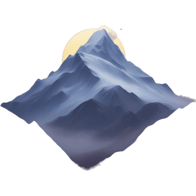 mountain and stars emoji