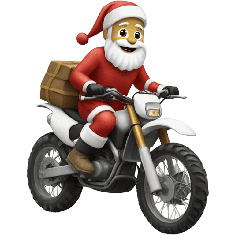 santa on a dirtbike emoji