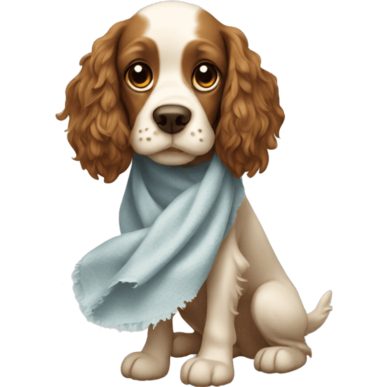 spaniel with a rag emoji