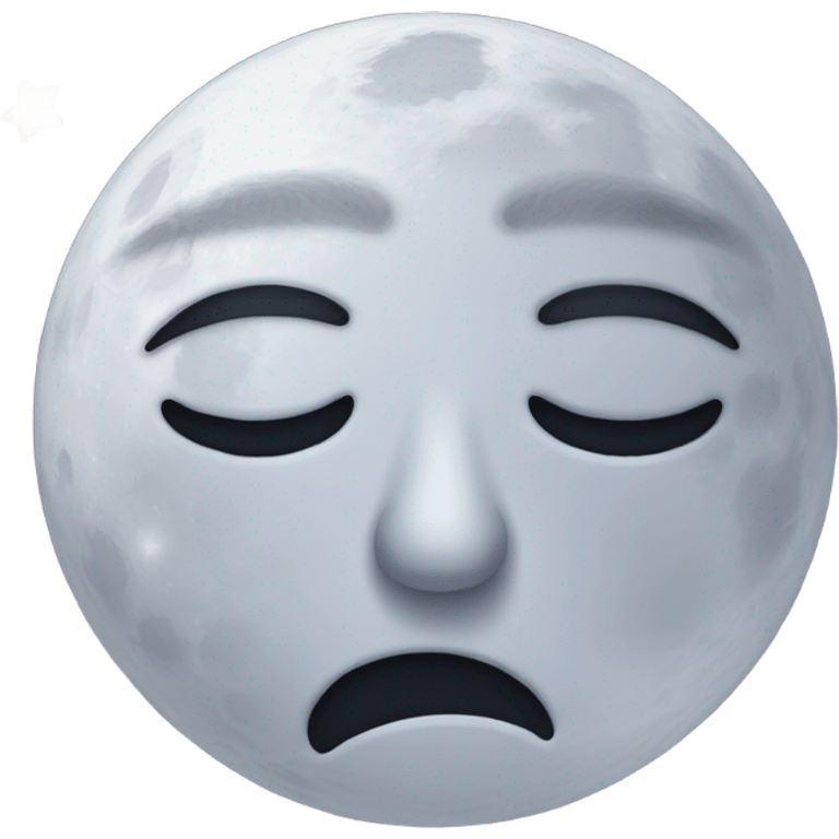 Sleepy moon emoji