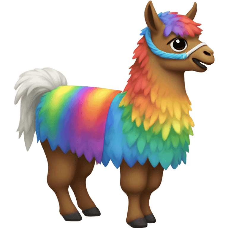 Rainbow llamas playing dnd emoji