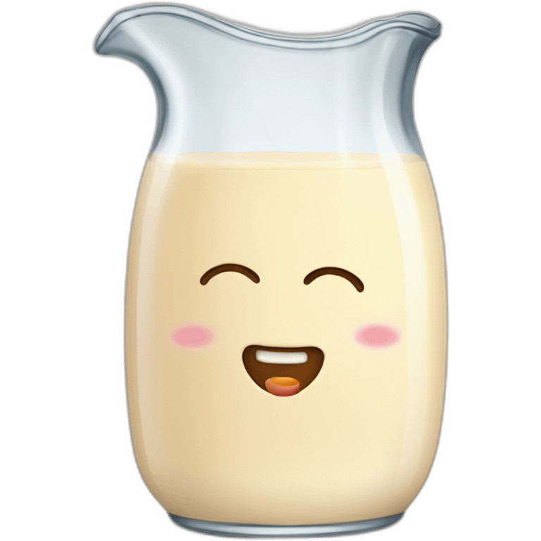 condensed milk in a glass jug emoji