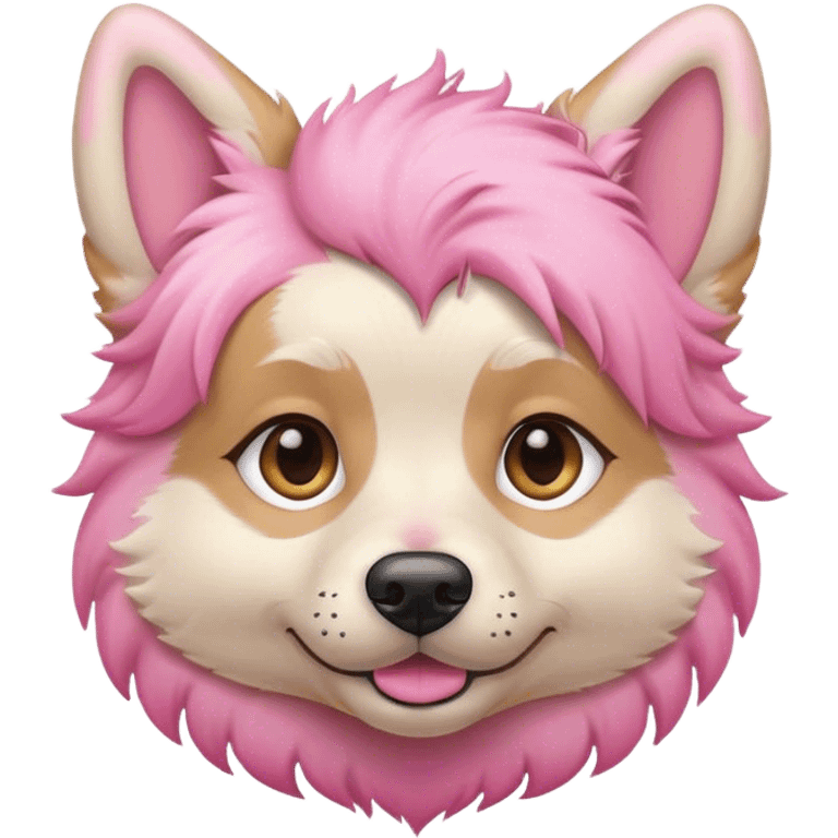 Dog pink emoji