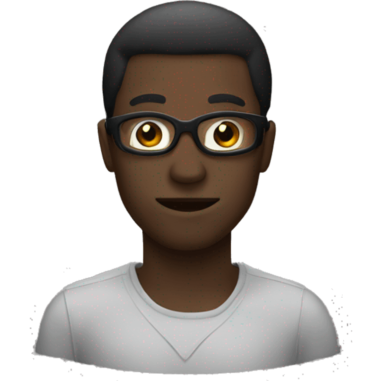 A black guy with mask emoji