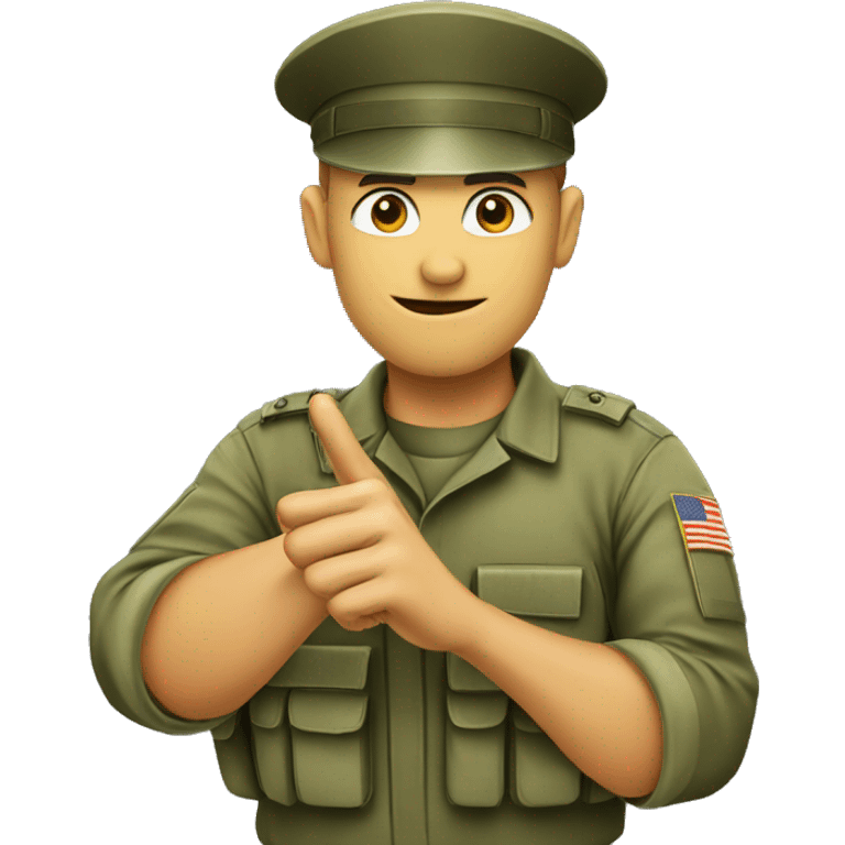 army soldier pointing at you with hand emoji