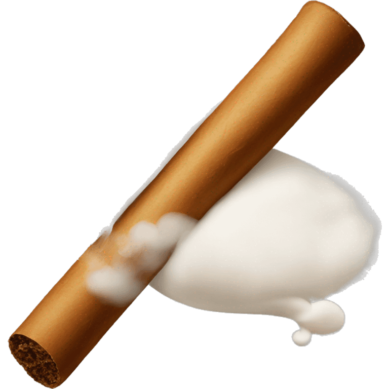 a bag of flour smokes a cigar emoji