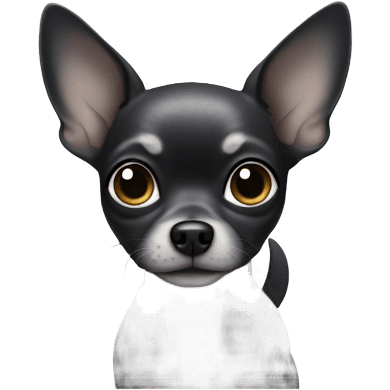 Black chihuahua with grey hair emoji