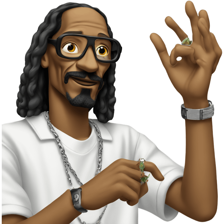 Snoop dogg with joint emoji