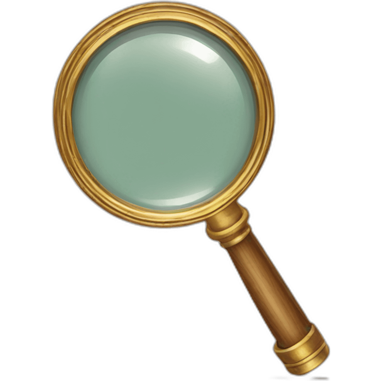 cartoon vintage magnifying glass emoji