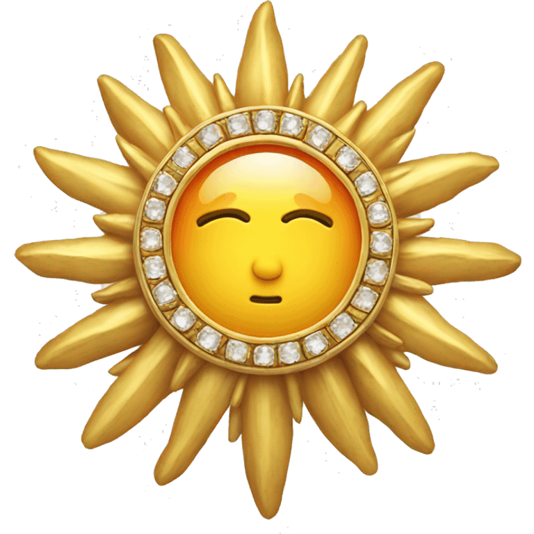 a sun emoji making a jewel emoji