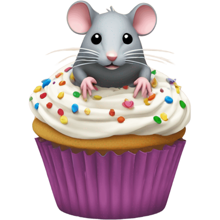 Rat in a cupcake  emoji