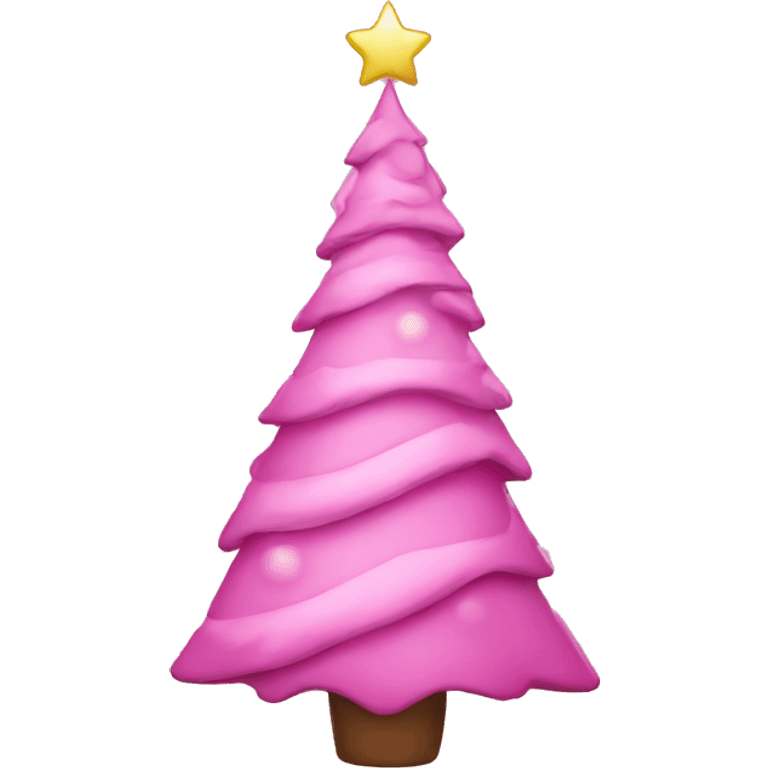 Pink Christmas tree emoji