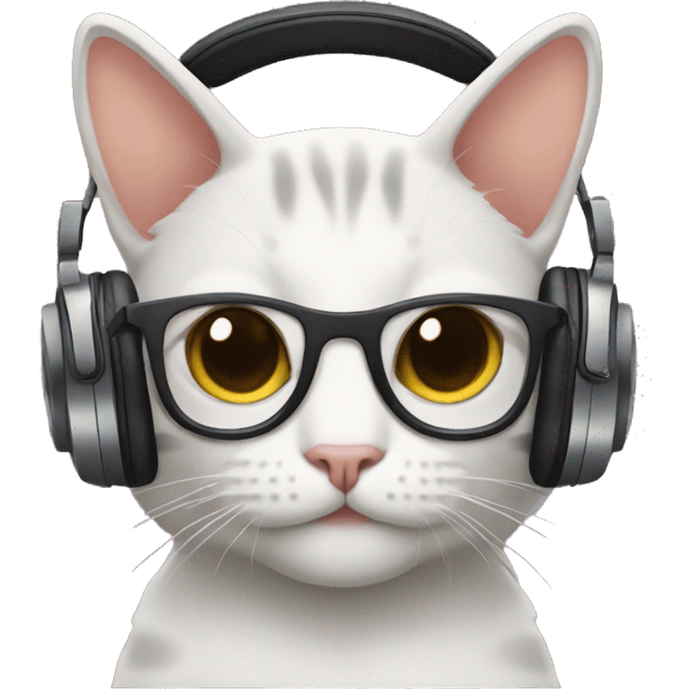 Cat with Dj set emoji