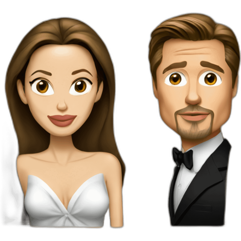 Angelina jolie and Brad Pitt in a box emoji