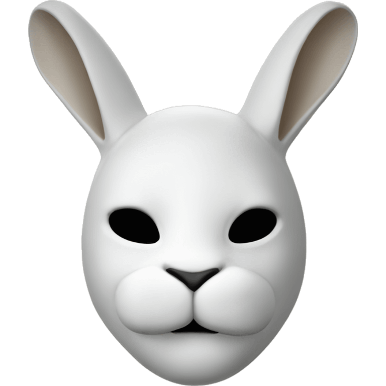 white rabbite mask, luxury style emoji