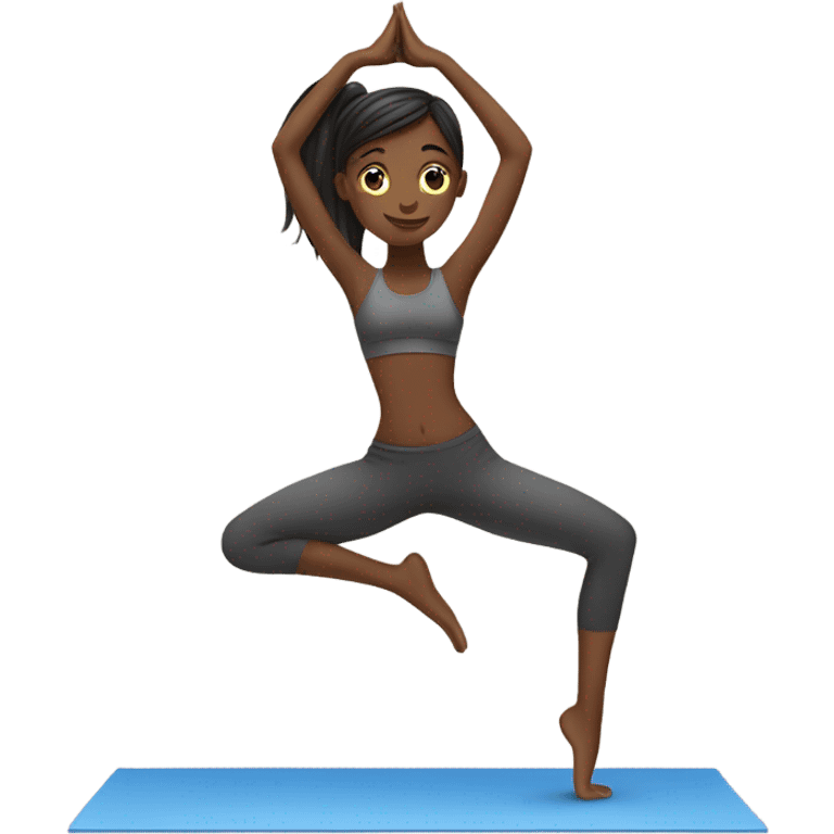 Skinny fit yoga girl. emoji