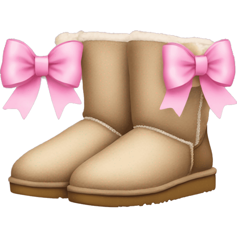 Uggs with pink bows emoji