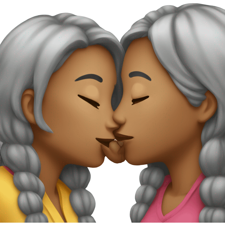 two women kissing emoji