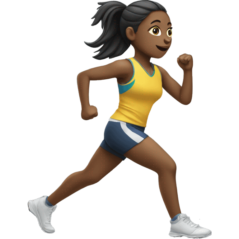 Girl doing sport emoji